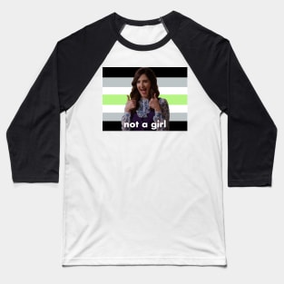 Agender Janet “Not a Girl” (The Good Place) Baseball T-Shirt